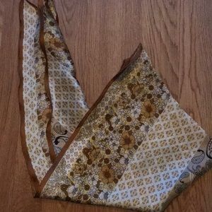 Vintage print silk scarf